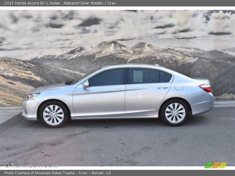 Alabaster Silver Metallic / Gray 2013 Honda Accord EX-L Sedan