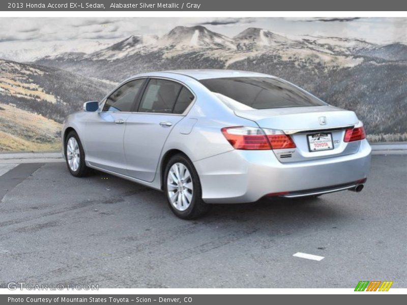 Alabaster Silver Metallic / Gray 2013 Honda Accord EX-L Sedan