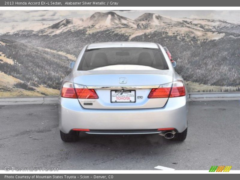 Alabaster Silver Metallic / Gray 2013 Honda Accord EX-L Sedan