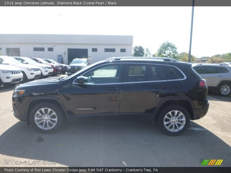 Diamond Black Crystal Pearl / Black 2019 Jeep Cherokee Latitude