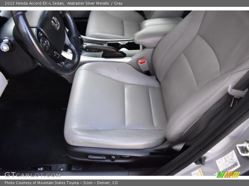 Alabaster Silver Metallic / Gray 2013 Honda Accord EX-L Sedan