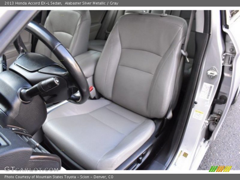 Alabaster Silver Metallic / Gray 2013 Honda Accord EX-L Sedan