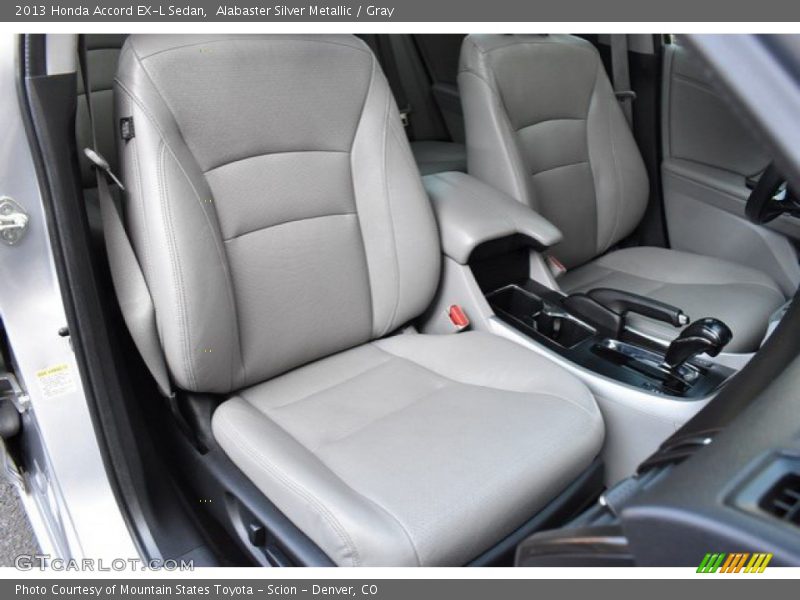 Alabaster Silver Metallic / Gray 2013 Honda Accord EX-L Sedan