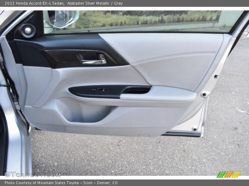 Alabaster Silver Metallic / Gray 2013 Honda Accord EX-L Sedan