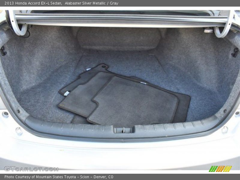Alabaster Silver Metallic / Gray 2013 Honda Accord EX-L Sedan