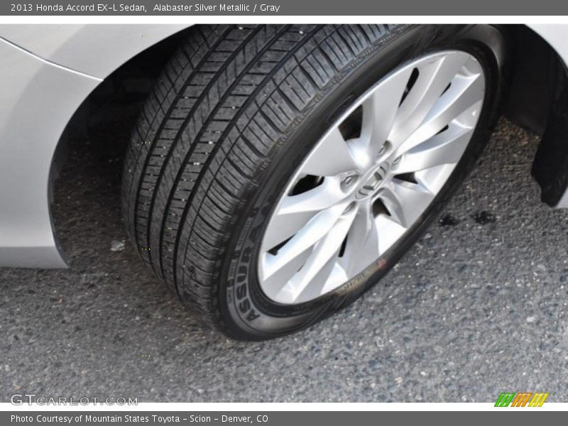 Alabaster Silver Metallic / Gray 2013 Honda Accord EX-L Sedan