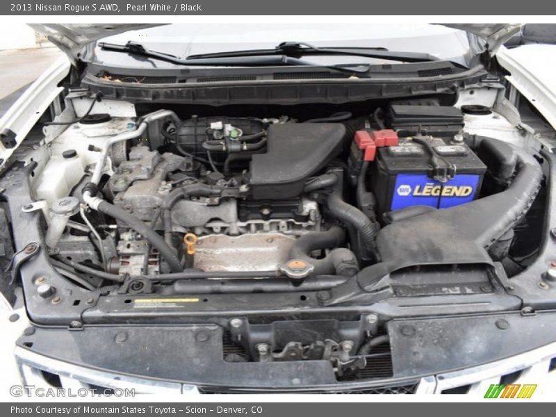 Pearl White / Black 2013 Nissan Rogue S AWD