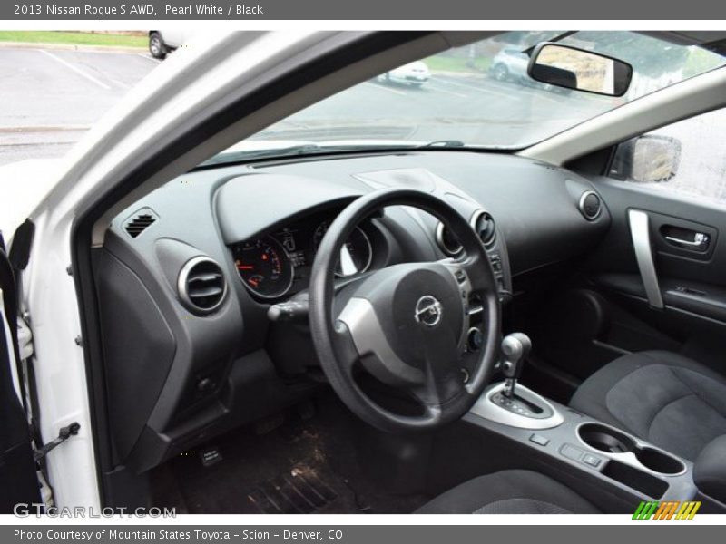 Pearl White / Black 2013 Nissan Rogue S AWD