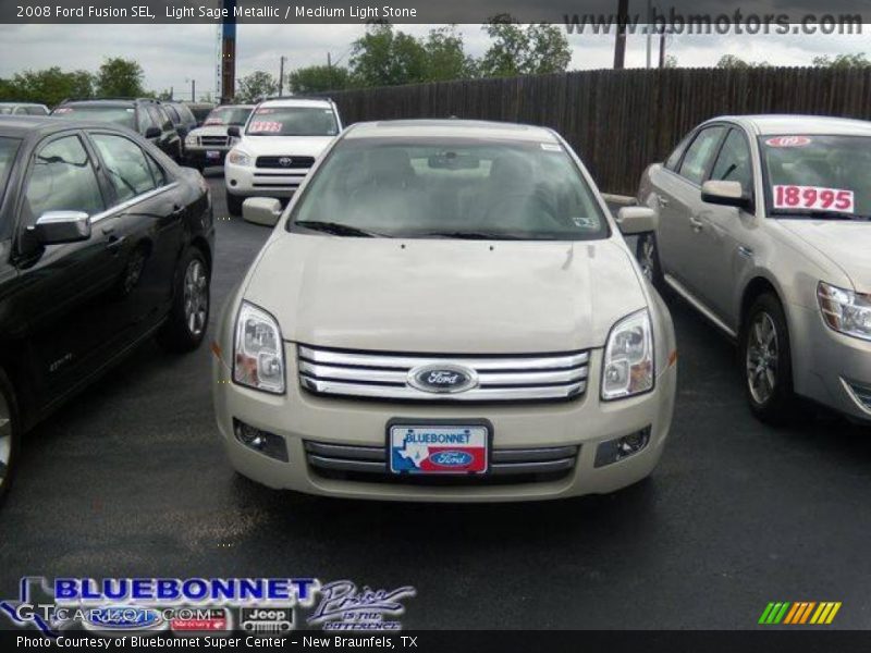 Light Sage Metallic / Medium Light Stone 2008 Ford Fusion SEL