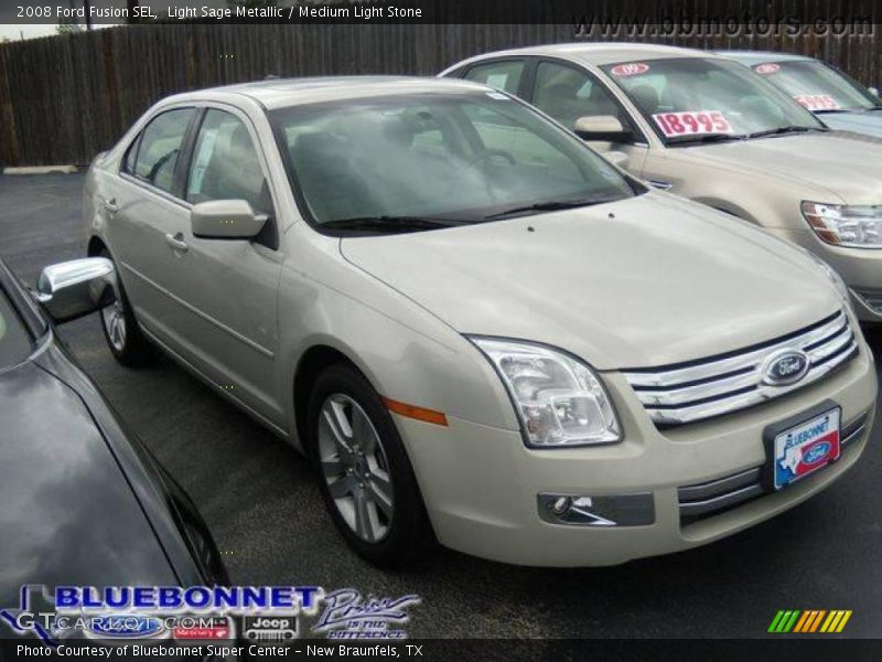 Light Sage Metallic / Medium Light Stone 2008 Ford Fusion SEL
