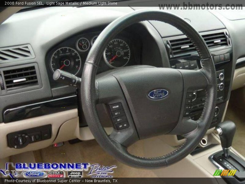 Light Sage Metallic / Medium Light Stone 2008 Ford Fusion SEL