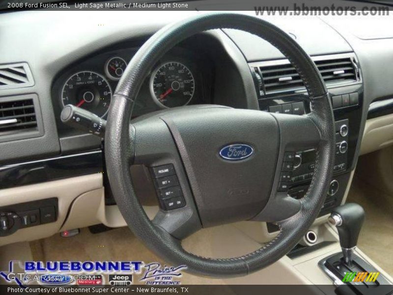 Light Sage Metallic / Medium Light Stone 2008 Ford Fusion SEL