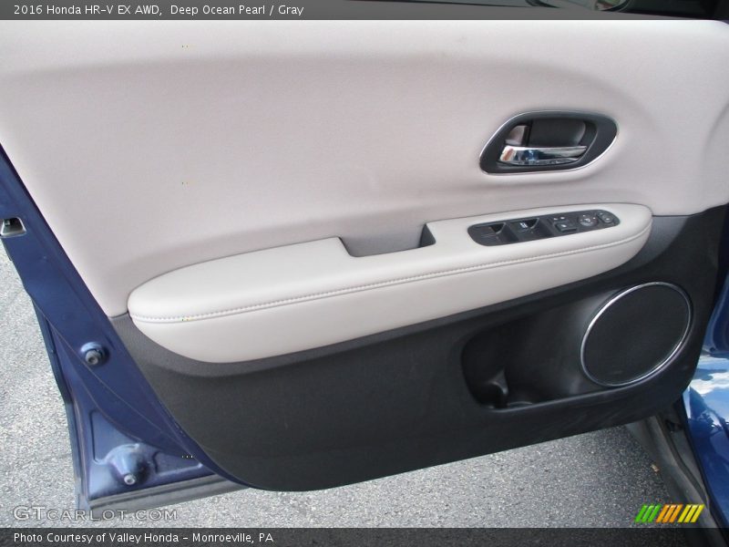 Deep Ocean Pearl / Gray 2016 Honda HR-V EX AWD