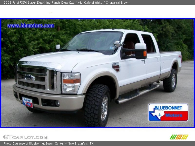 Oxford White / Chaparral Brown 2008 Ford F350 Super Duty King Ranch Crew Cab 4x4