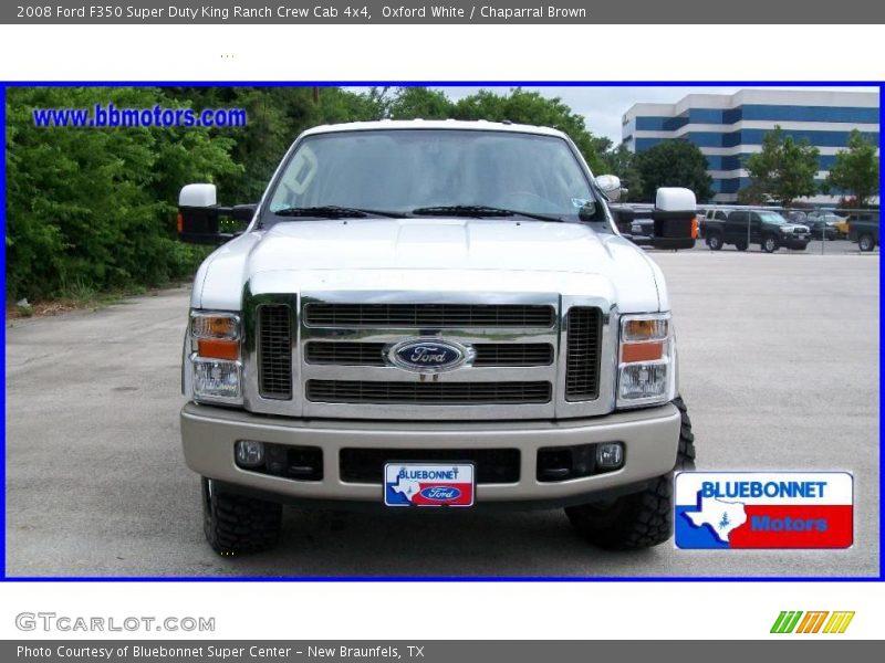 Oxford White / Chaparral Brown 2008 Ford F350 Super Duty King Ranch Crew Cab 4x4