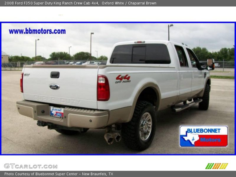 Oxford White / Chaparral Brown 2008 Ford F350 Super Duty King Ranch Crew Cab 4x4