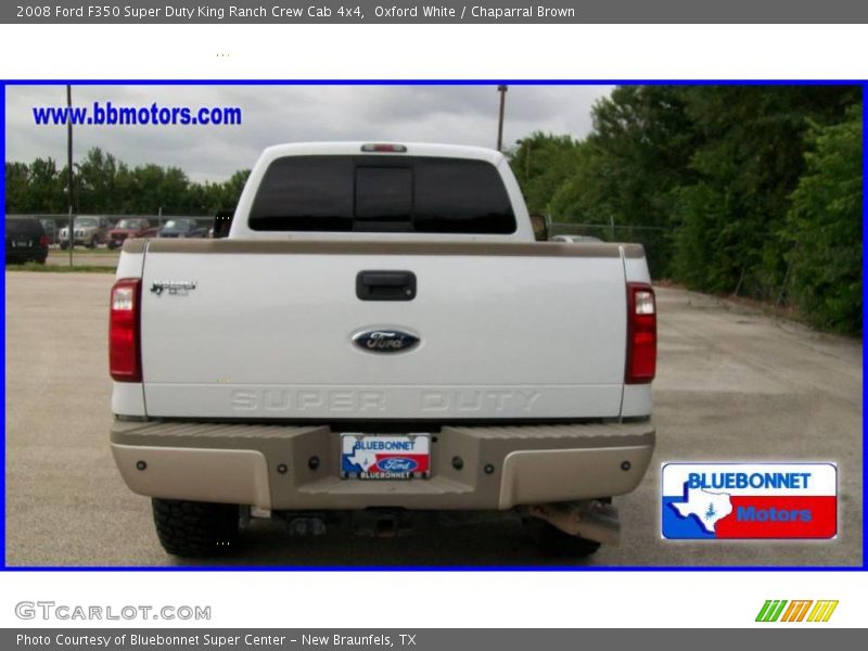 Oxford White / Chaparral Brown 2008 Ford F350 Super Duty King Ranch Crew Cab 4x4