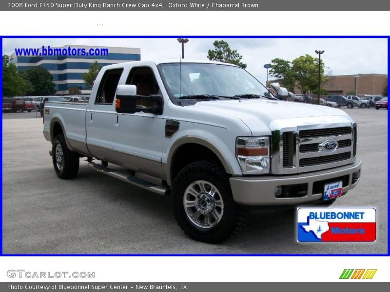 Oxford White / Chaparral Brown 2008 Ford F350 Super Duty King Ranch Crew Cab 4x4