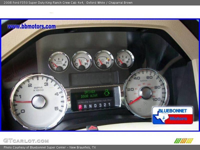 Oxford White / Chaparral Brown 2008 Ford F350 Super Duty King Ranch Crew Cab 4x4