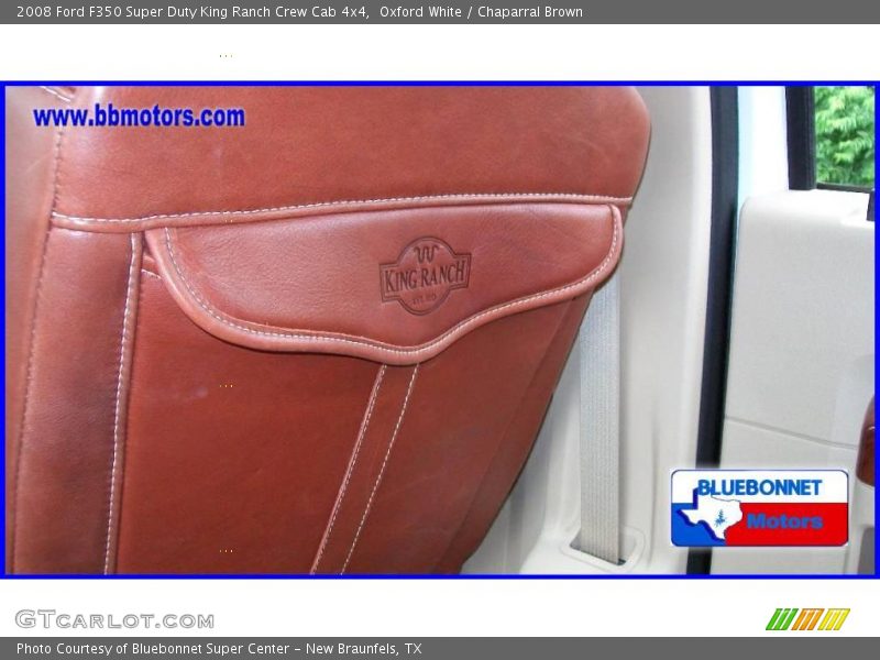 Oxford White / Chaparral Brown 2008 Ford F350 Super Duty King Ranch Crew Cab 4x4