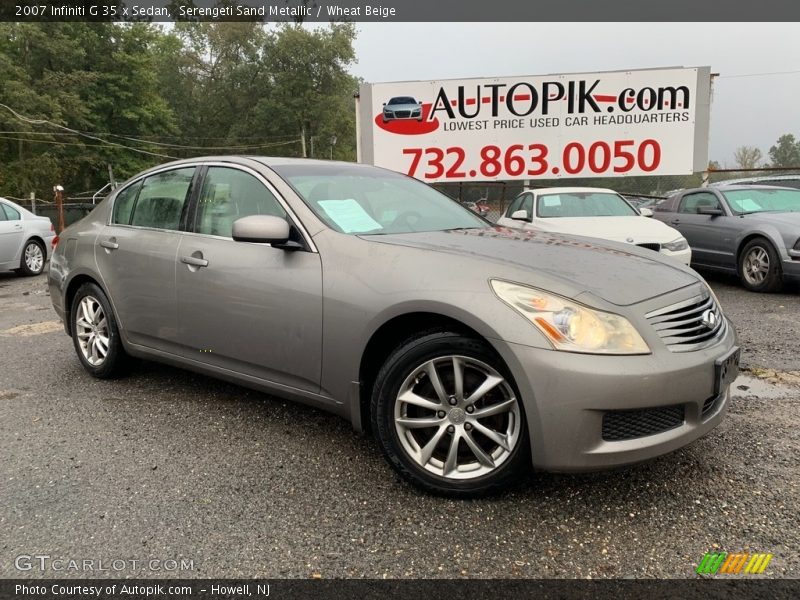 Serengeti Sand Metallic / Wheat Beige 2007 Infiniti G 35 x Sedan