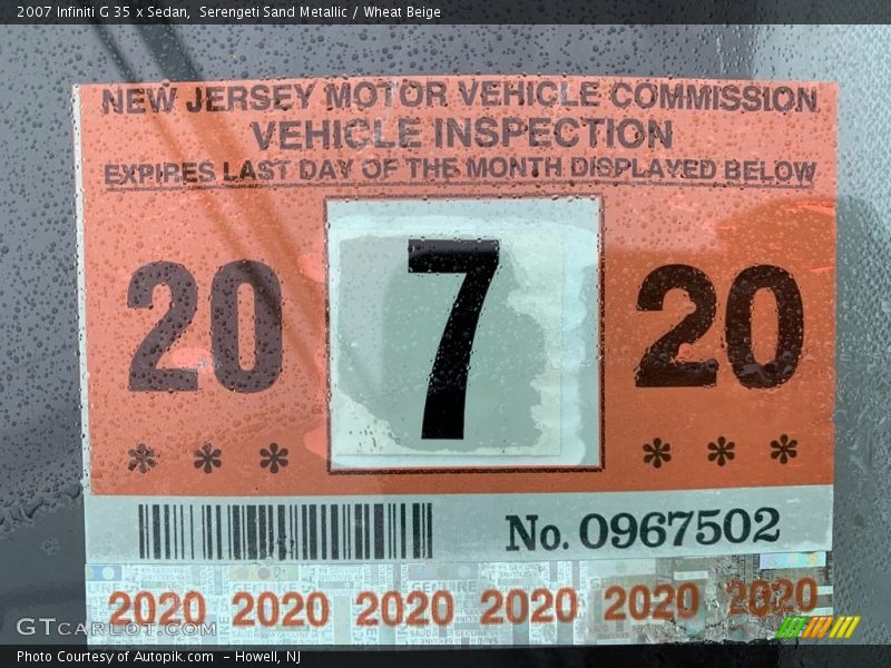 Serengeti Sand Metallic / Wheat Beige 2007 Infiniti G 35 x Sedan