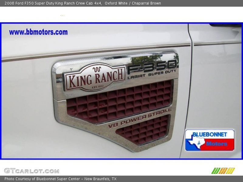 Oxford White / Chaparral Brown 2008 Ford F350 Super Duty King Ranch Crew Cab 4x4