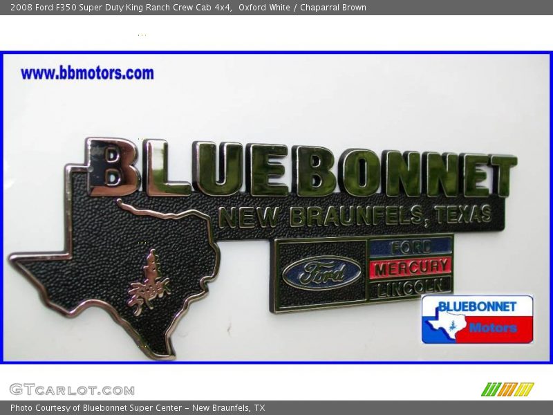 Oxford White / Chaparral Brown 2008 Ford F350 Super Duty King Ranch Crew Cab 4x4