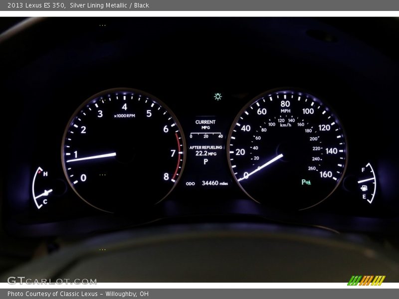 Silver Lining Metallic / Black 2013 Lexus ES 350