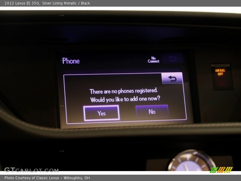 Silver Lining Metallic / Black 2013 Lexus ES 350