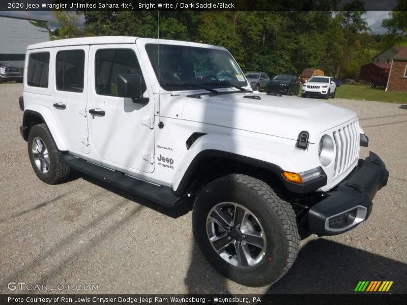 Bright White / Dark Saddle/Black 2020 Jeep Wrangler Unlimited Sahara 4x4