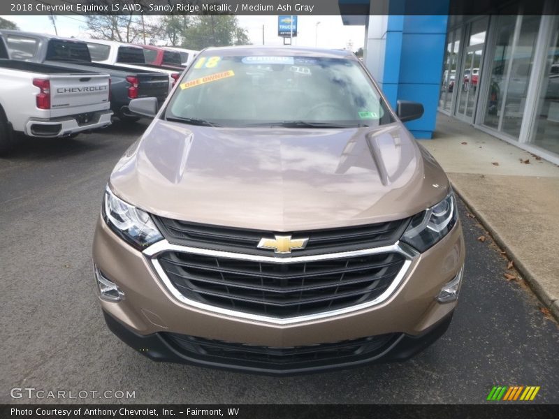 Sandy Ridge Metallic / Medium Ash Gray 2018 Chevrolet Equinox LS AWD