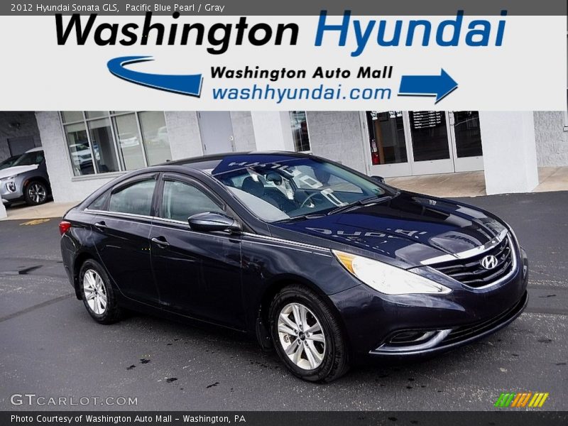 Pacific Blue Pearl / Gray 2012 Hyundai Sonata GLS