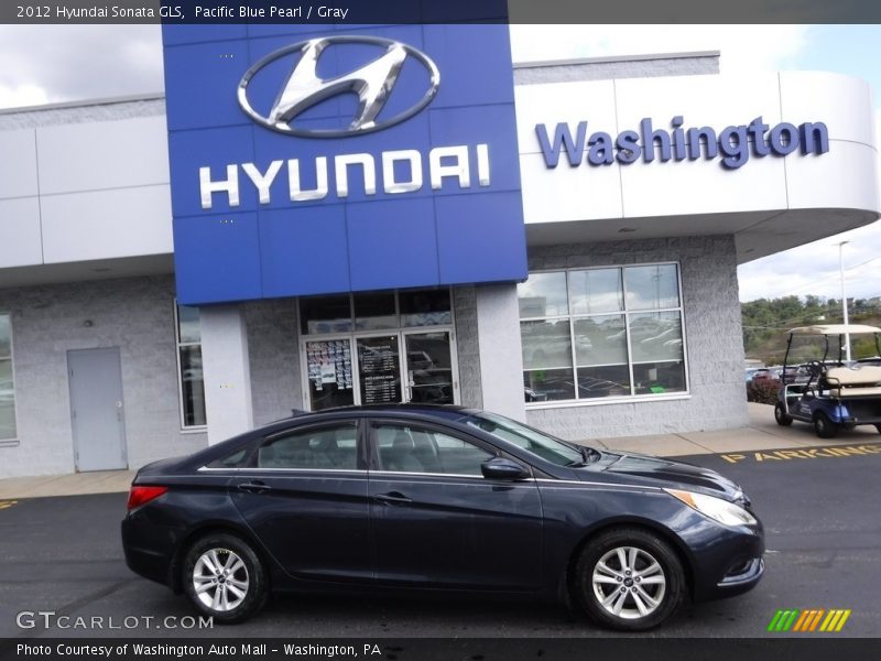Pacific Blue Pearl / Gray 2012 Hyundai Sonata GLS