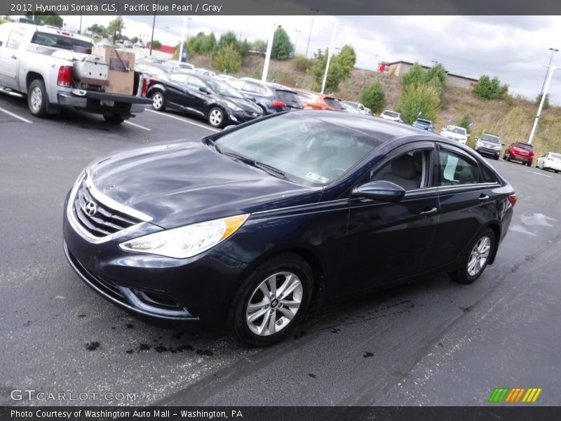 Pacific Blue Pearl / Gray 2012 Hyundai Sonata GLS