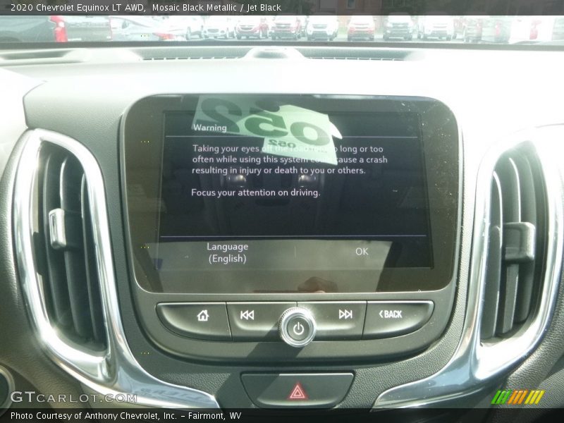 Mosaic Black Metallic / Jet Black 2020 Chevrolet Equinox LT AWD