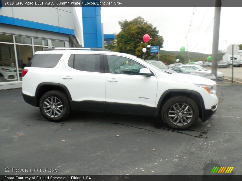 Summit White / Cocoa/Light Ash Gray 2019 GMC Acadia SLT AWD