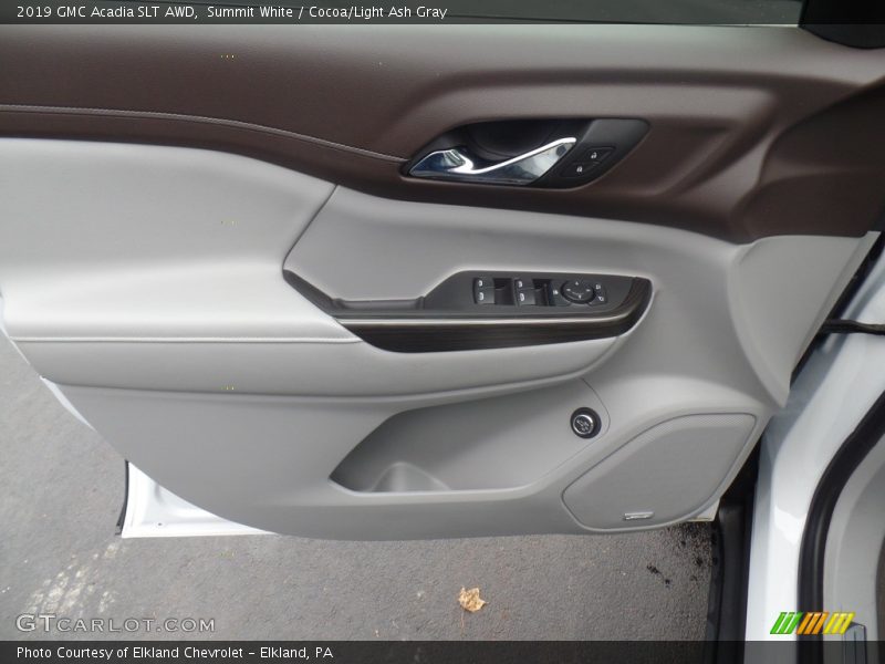 Summit White / Cocoa/Light Ash Gray 2019 GMC Acadia SLT AWD