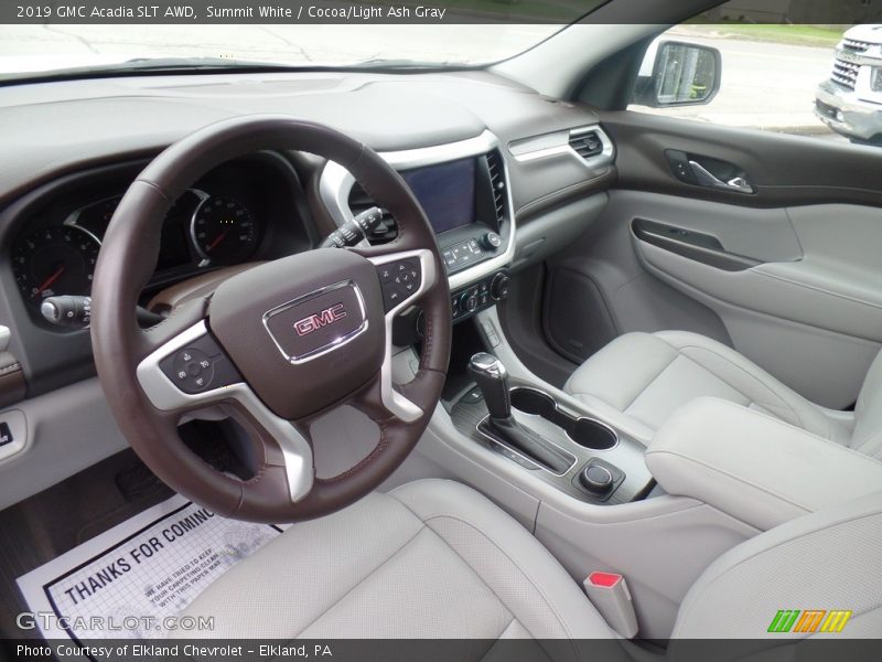 Summit White / Cocoa/Light Ash Gray 2019 GMC Acadia SLT AWD