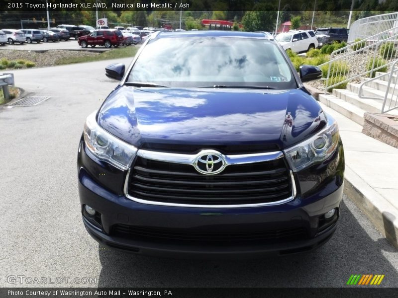 Nautical Blue Metallic / Ash 2015 Toyota Highlander XLE AWD