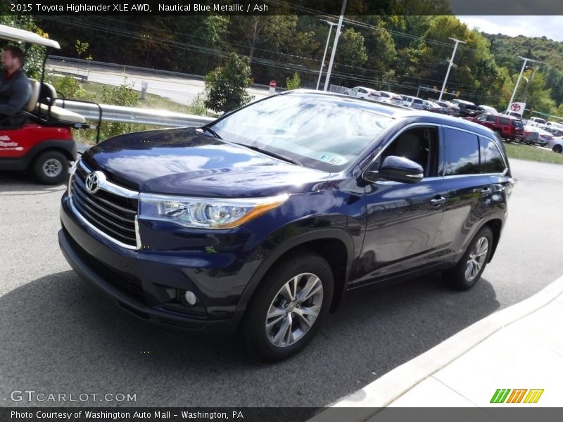 Nautical Blue Metallic / Ash 2015 Toyota Highlander XLE AWD