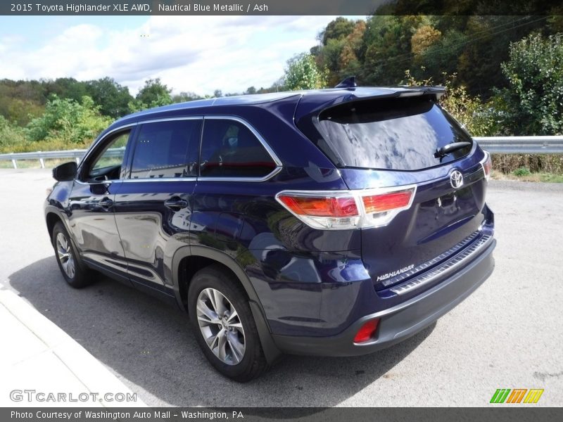 Nautical Blue Metallic / Ash 2015 Toyota Highlander XLE AWD