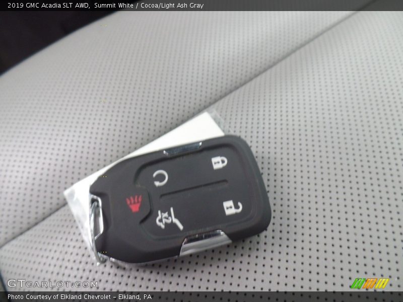 Summit White / Cocoa/Light Ash Gray 2019 GMC Acadia SLT AWD