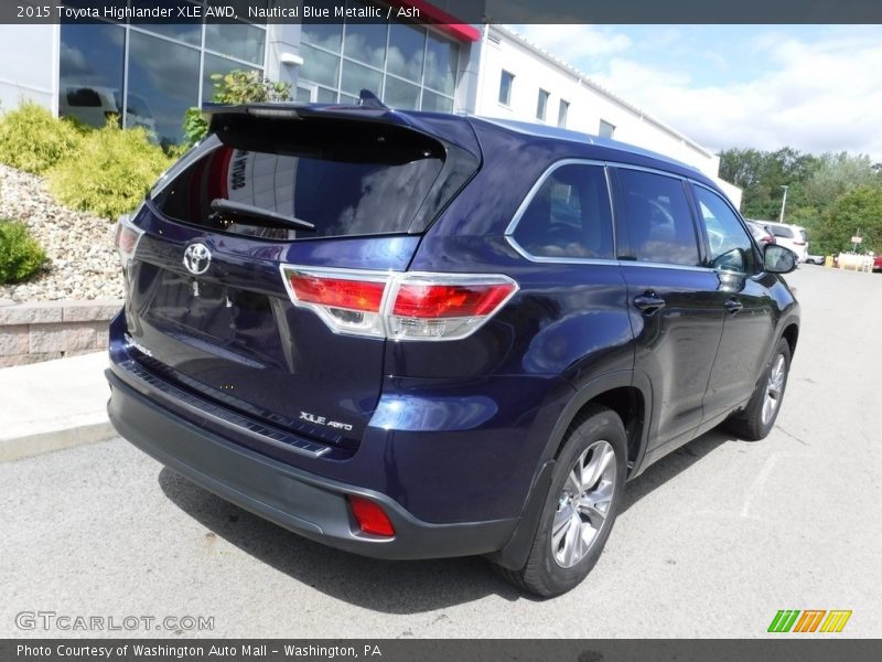 Nautical Blue Metallic / Ash 2015 Toyota Highlander XLE AWD