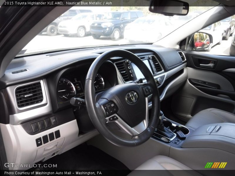 Nautical Blue Metallic / Ash 2015 Toyota Highlander XLE AWD