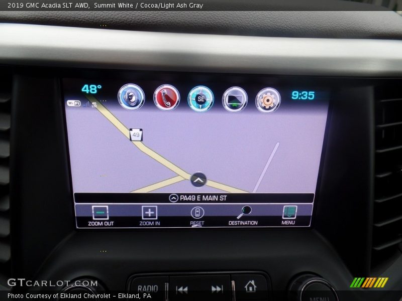 Summit White / Cocoa/Light Ash Gray 2019 GMC Acadia SLT AWD