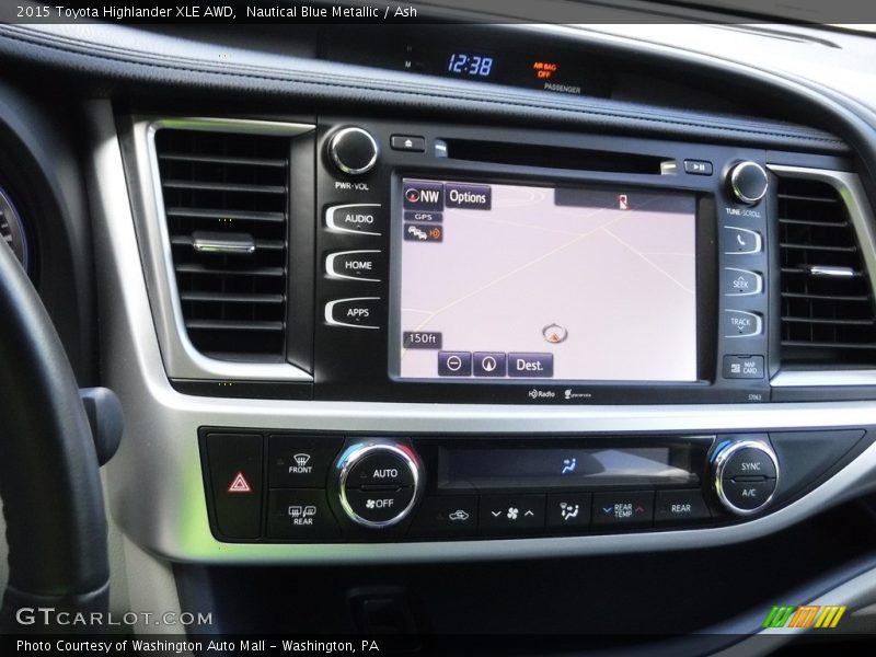 Nautical Blue Metallic / Ash 2015 Toyota Highlander XLE AWD