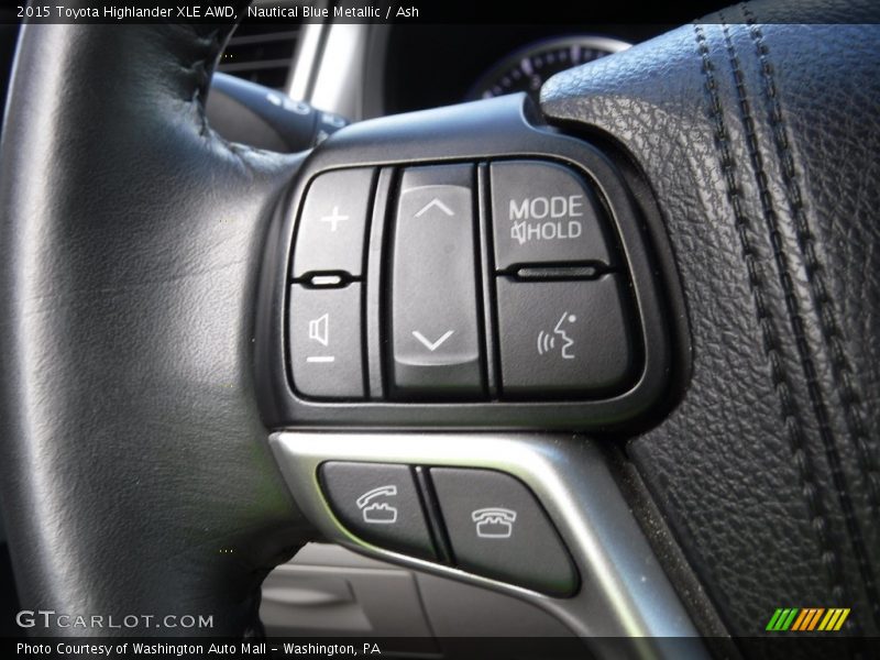 Nautical Blue Metallic / Ash 2015 Toyota Highlander XLE AWD