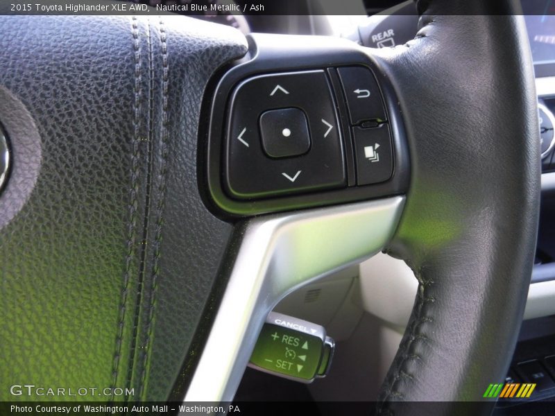 Nautical Blue Metallic / Ash 2015 Toyota Highlander XLE AWD