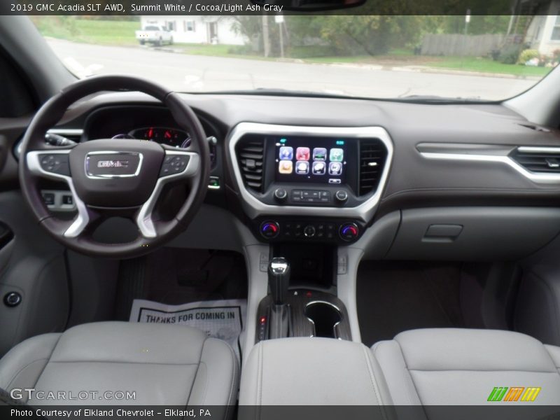 Summit White / Cocoa/Light Ash Gray 2019 GMC Acadia SLT AWD